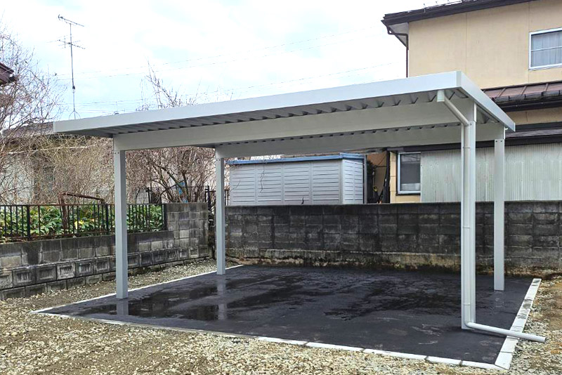 カーポート＋アスファルト舗装